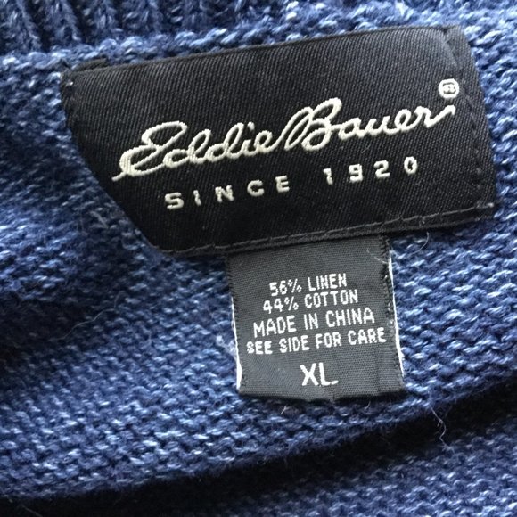 Eddie Bauer Linen Blend XL Oversized Vest 54 chest - Picture 4 of 5